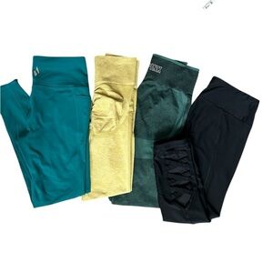 Bundle of four women’s leggings in good clean condition size small